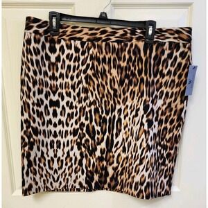 Worthington Size 16 Animal Print Skirt